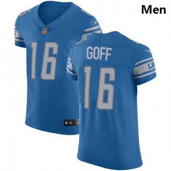 Men Detroit Lions 16 Jared Goff Blue Throwback Men Stitched NFL Vapor Untouchable Elite Jersey